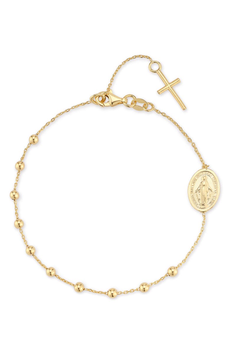 Ember Fine Jewelry Rosary Charm Chain Bracelet, Main, color,