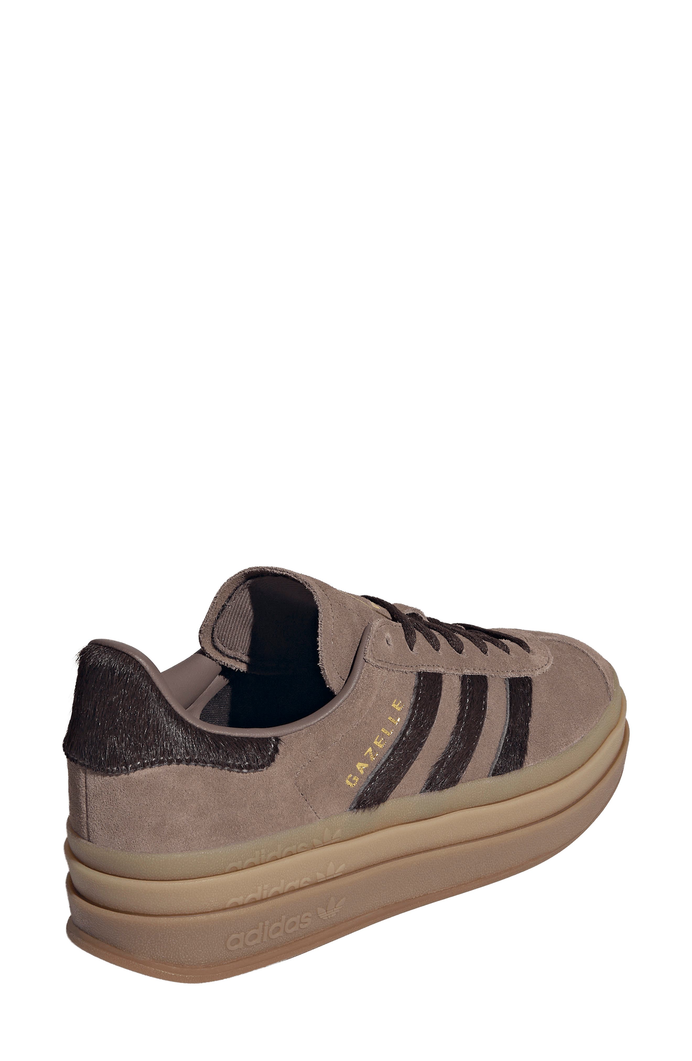 Gazelle Bold Platform Sneaker, Alternate, color, EARTH STRATA/ COFFEE/ GOLD