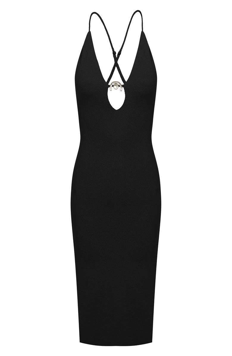 ViX Paula Hermanny Firenze Isabela Cover-Up Midi Dress, Alternate, color, Black