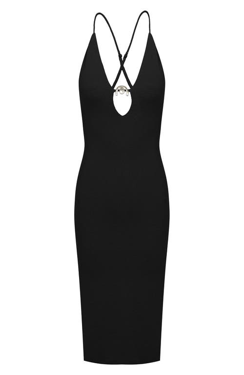 Vix Swimwear Firenze Isabela Cover-up Midi Dress In Black