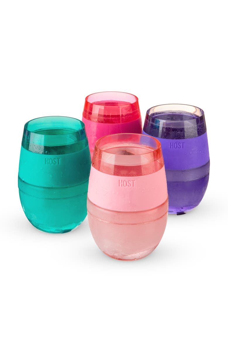 HOST Wine FREEZE Cooling Cup Set of 4, Main, color, Tinted