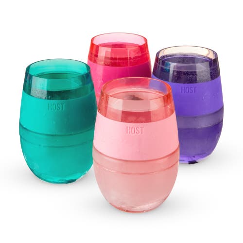 Host Wine Freeze Cooling Cup Set Of 4 In Tinted