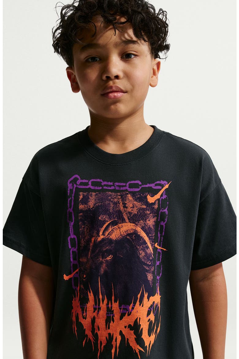 Kids' M90 Cotton Graphic T-Shirt, Alternate, color, OFF NOIR