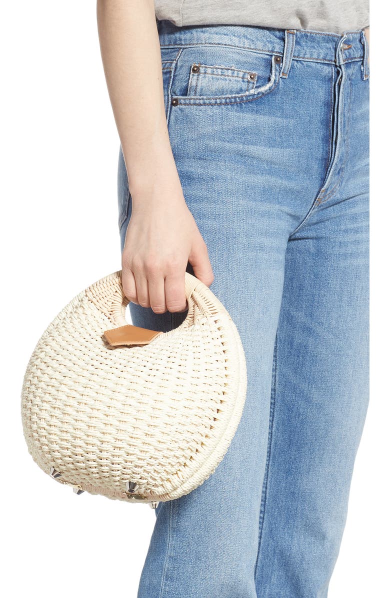 Mali + Lili Chloe Woven Canteen Handbag, Alternate, color,