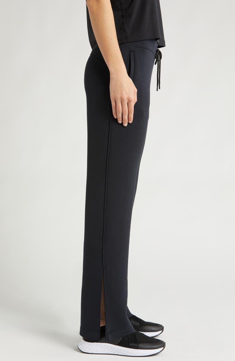 Zella Level Set Straight Leg Slit Hem Track Pants, Alternate, color, 