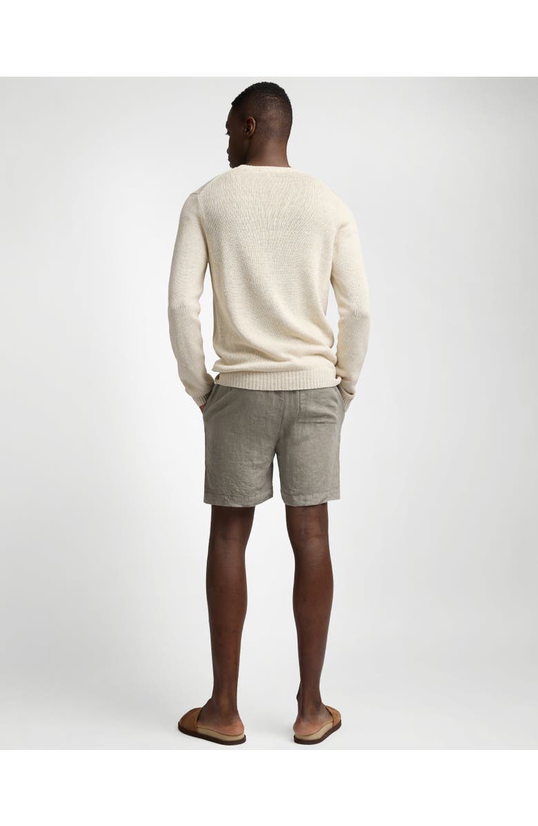 Onia Silk Linen Long Sleeve Crewneck Sweater, Alternate, color, Taupe