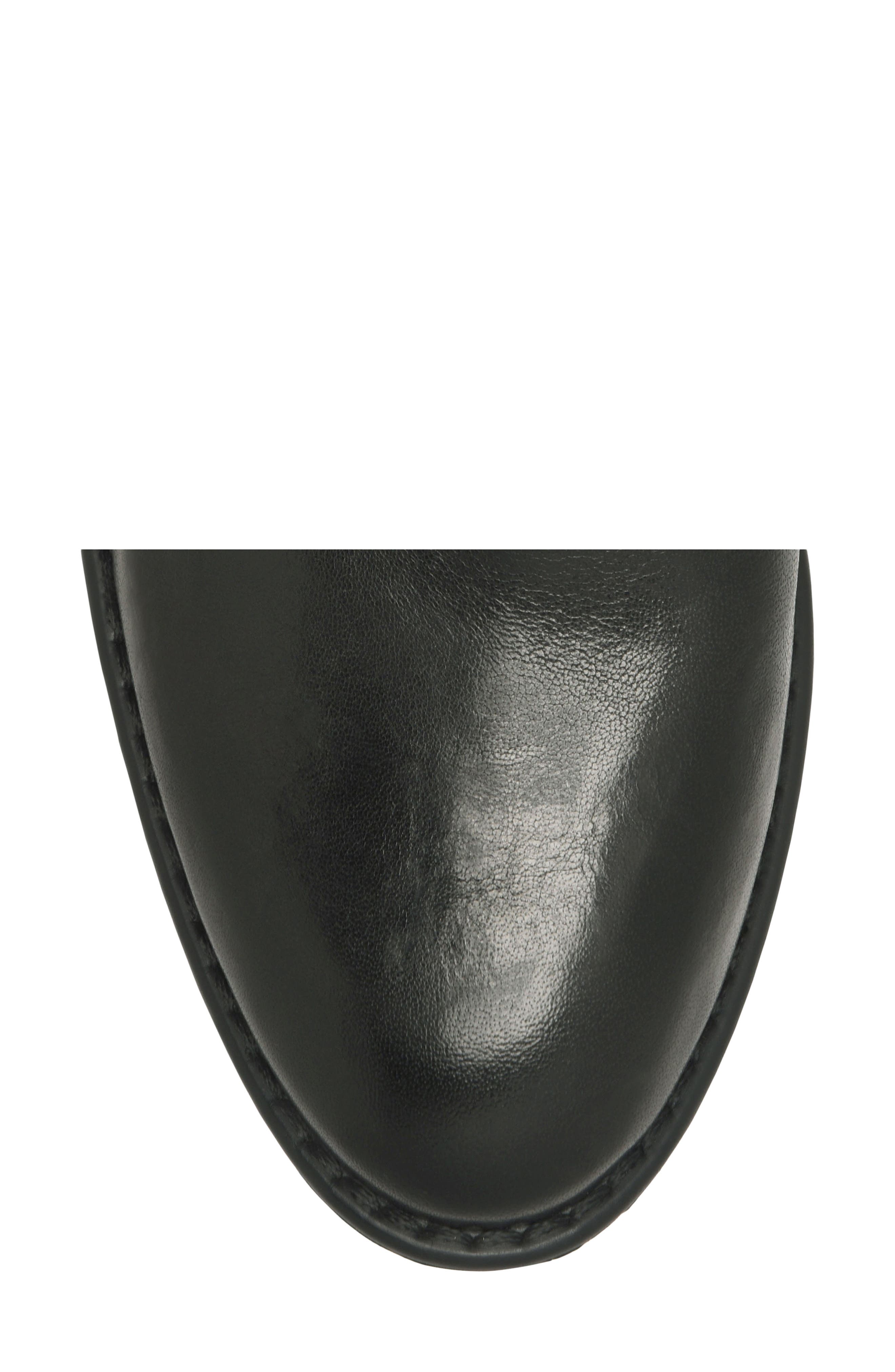 Cherryl Leather Bootie, Alternate, color, BLACK