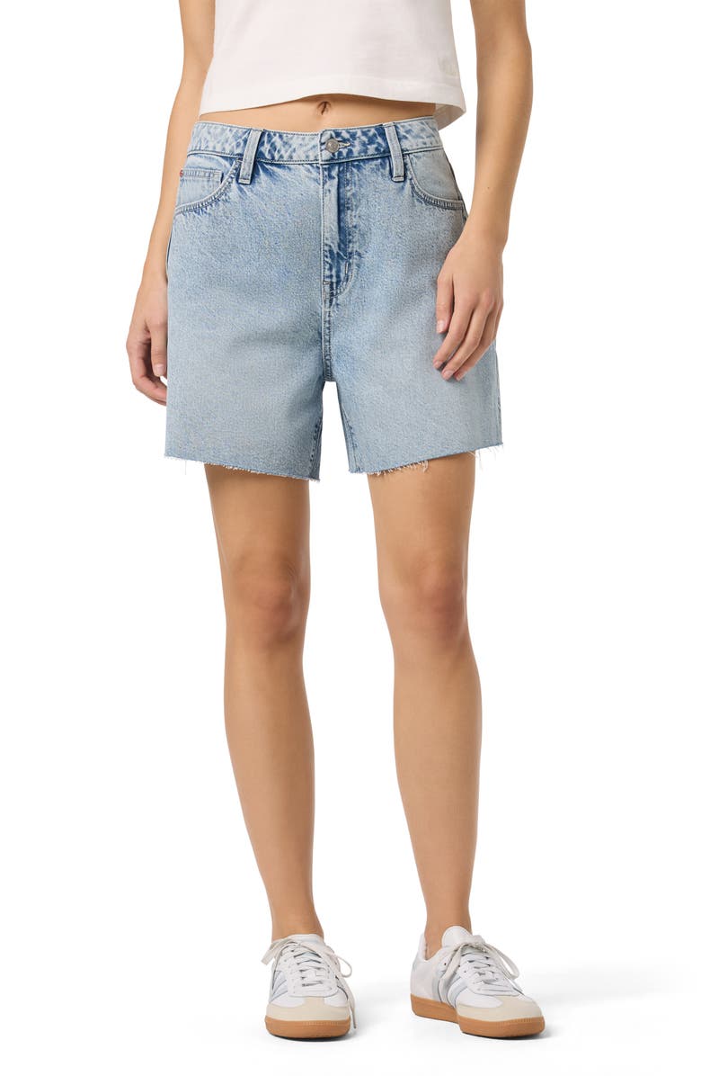Hudson Jeans Relaxed Raw Hem Denim Shorts, Main, color, Rhone