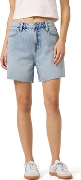 Hudson Jeans Relaxed Raw Hem Denim Shorts