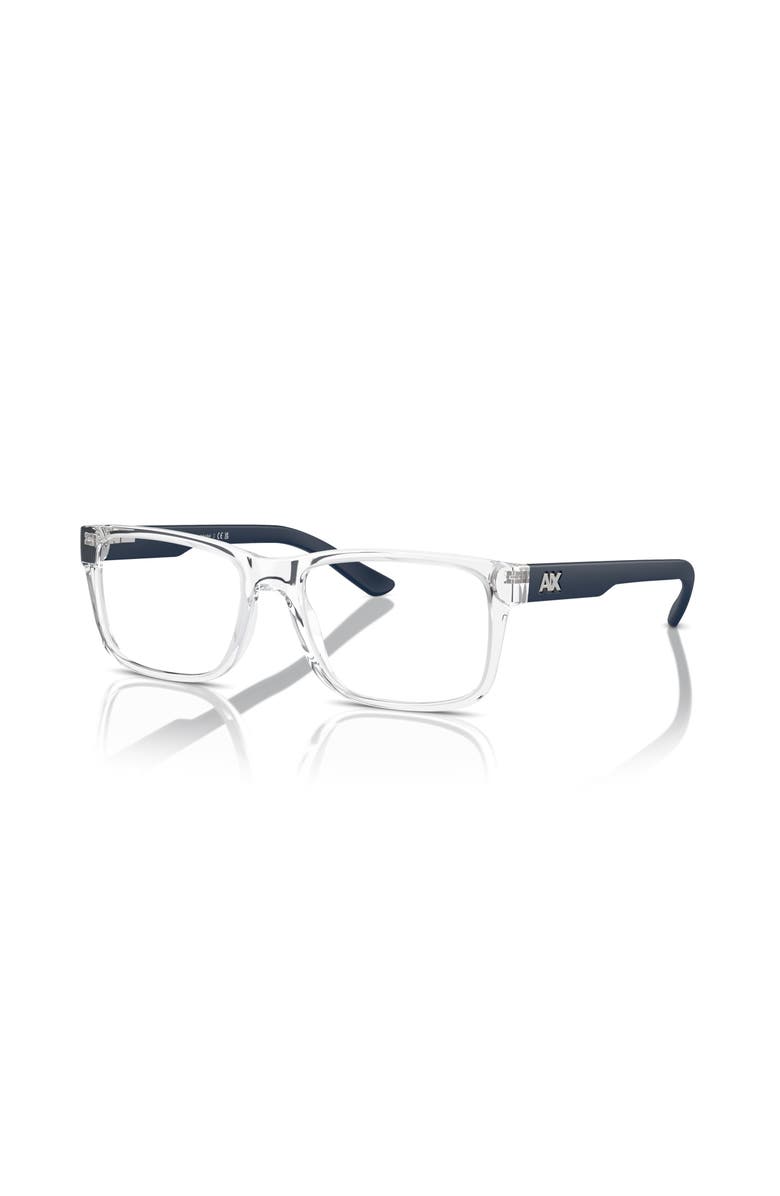 Armani Exchange 53mm Square optical glasses, Main, color, Transparent