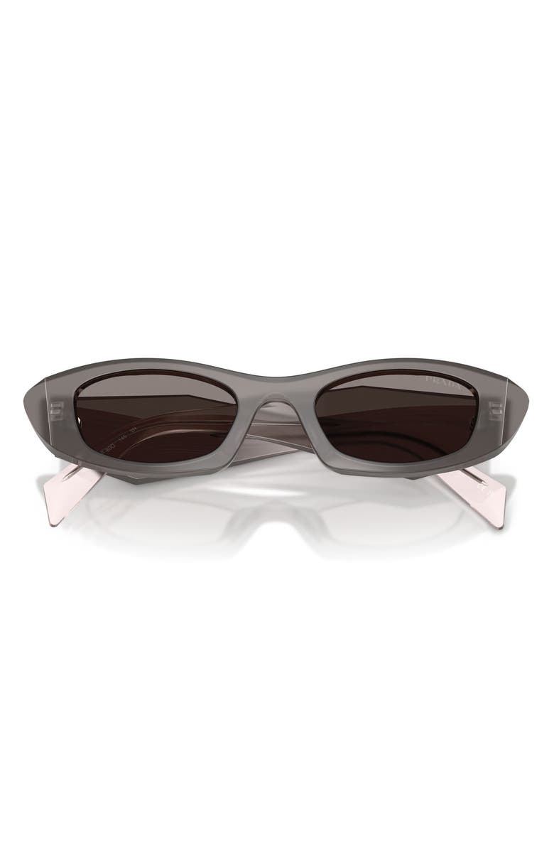 Prada 50mm Oval Sunglasses, Alternate, color, Grey / Dark Grey