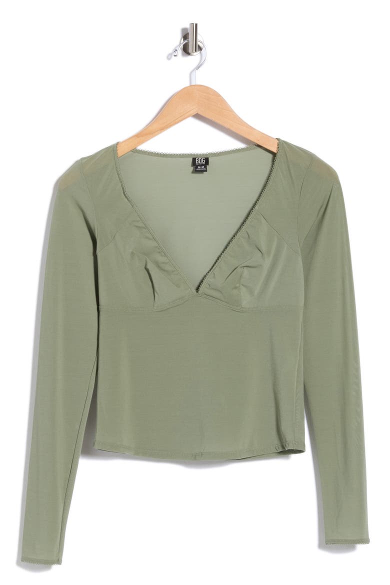 Je T’Aime Long Sleeve Top, Alternate, color, MOSS
