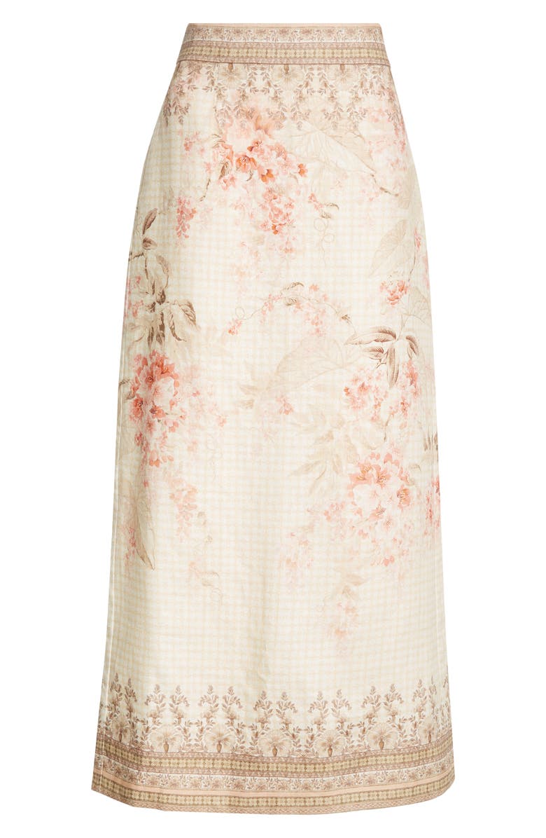 Zimmermann Tropical Floral Linen Pencil Skirt, Alternate, color, 