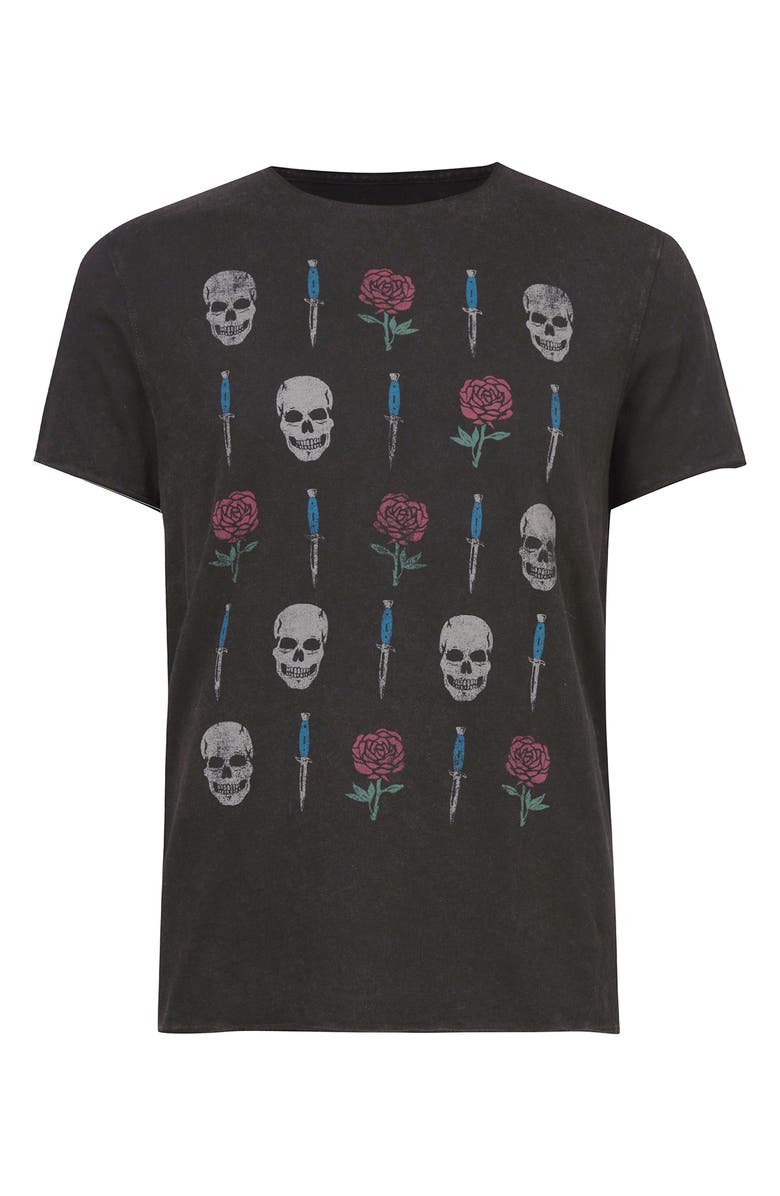 John Varvatos Raw Edge Vintage Wash Graphic Tee, Alternate, color, 