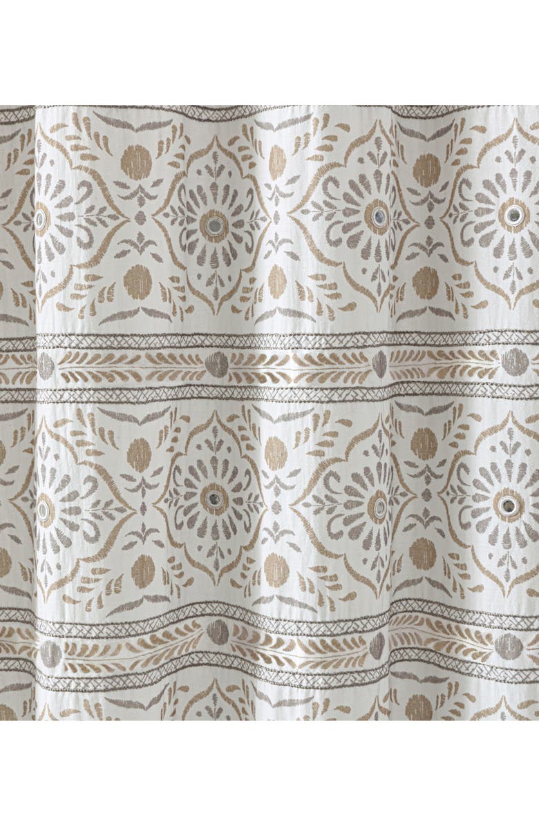 John Robshaw Rangila Shower Curtain, Alternate, color, Linen
