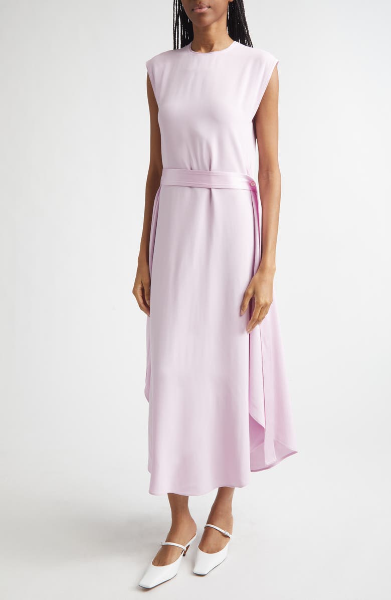Stella McCartney Crepe Satin Shift Dress, Alternate, color, Light Orchid