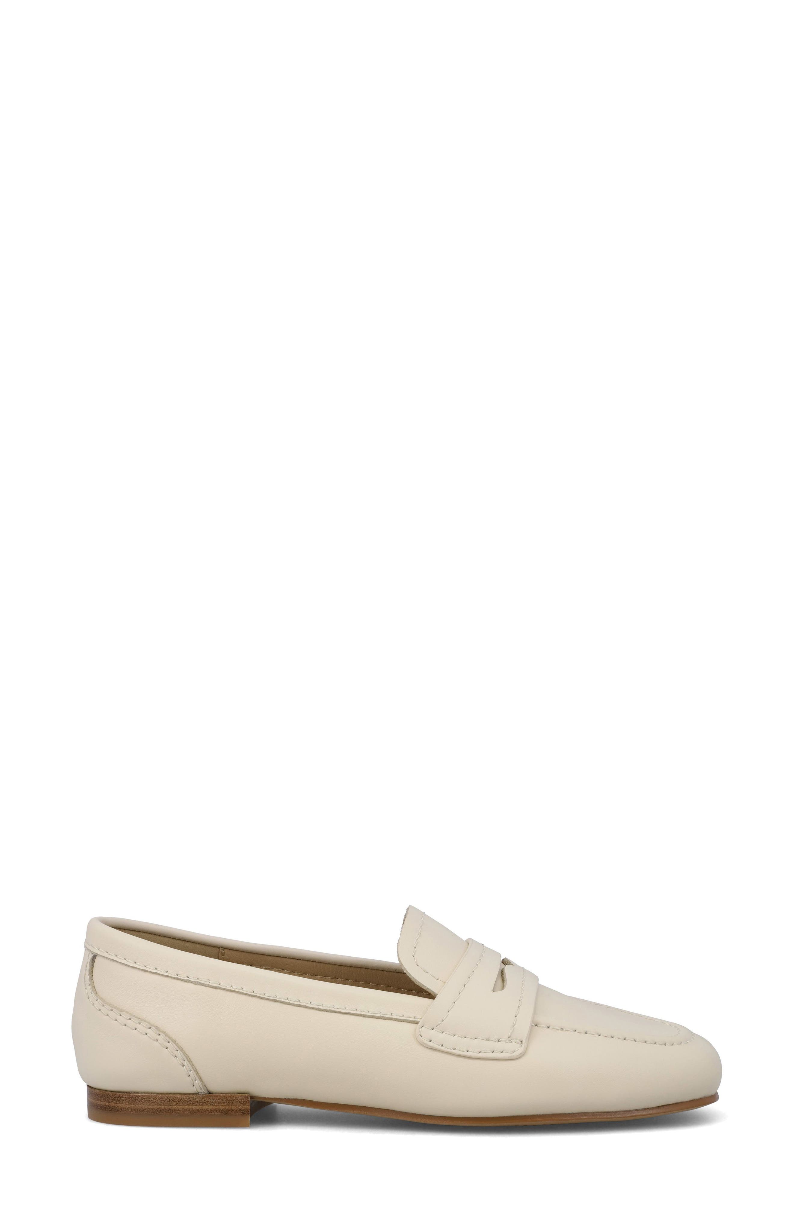 Bahar Penny Loafer, Alternate, color, BONE LEATH