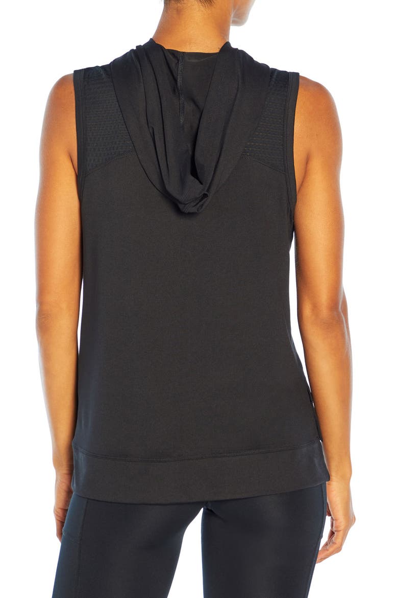 Esther Sleeveless Hoodie, Alternate, color, BLACK