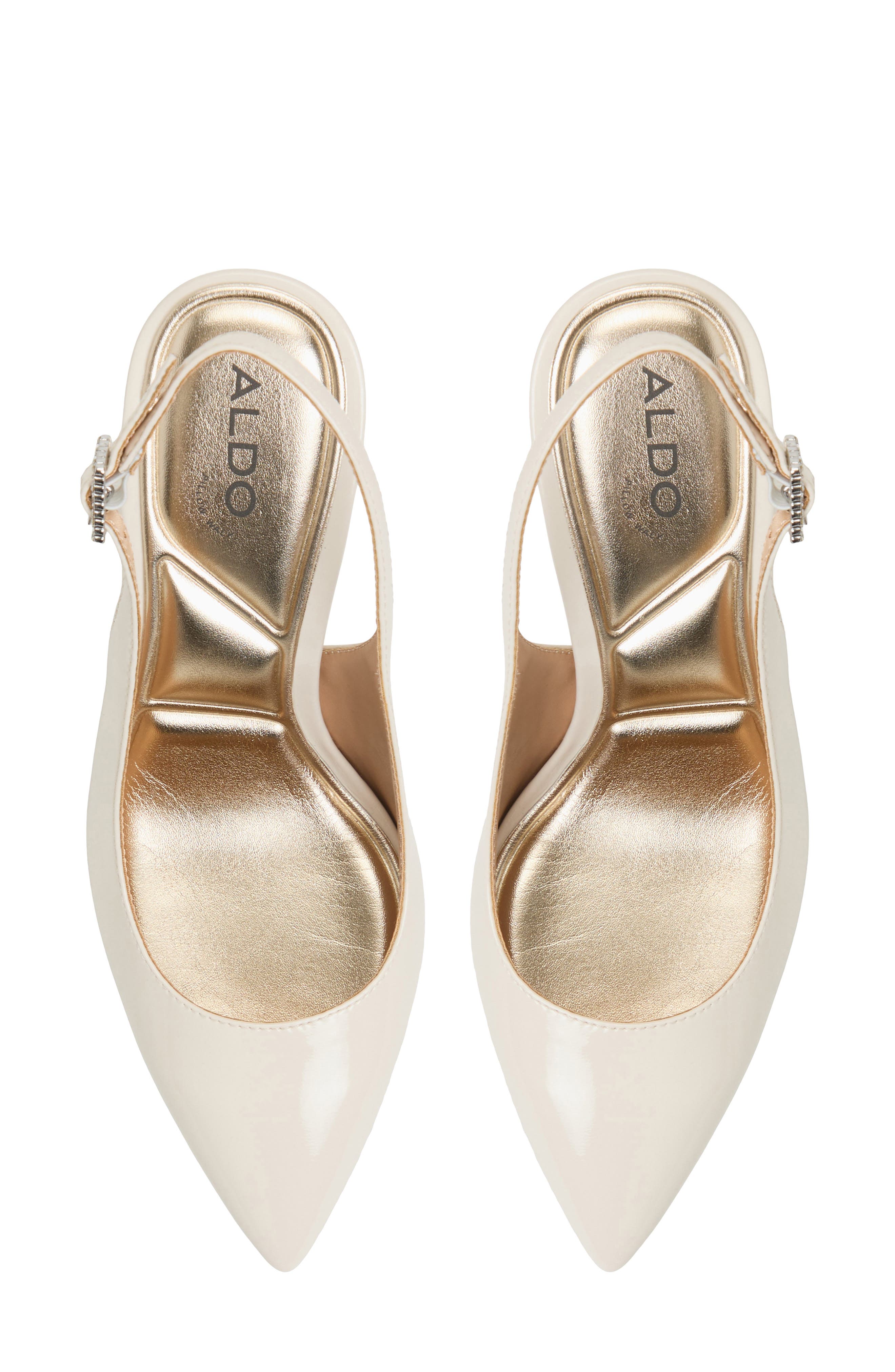 ALDO Lala Slingback Pointed Toe Pump, Alternate, color, Other White