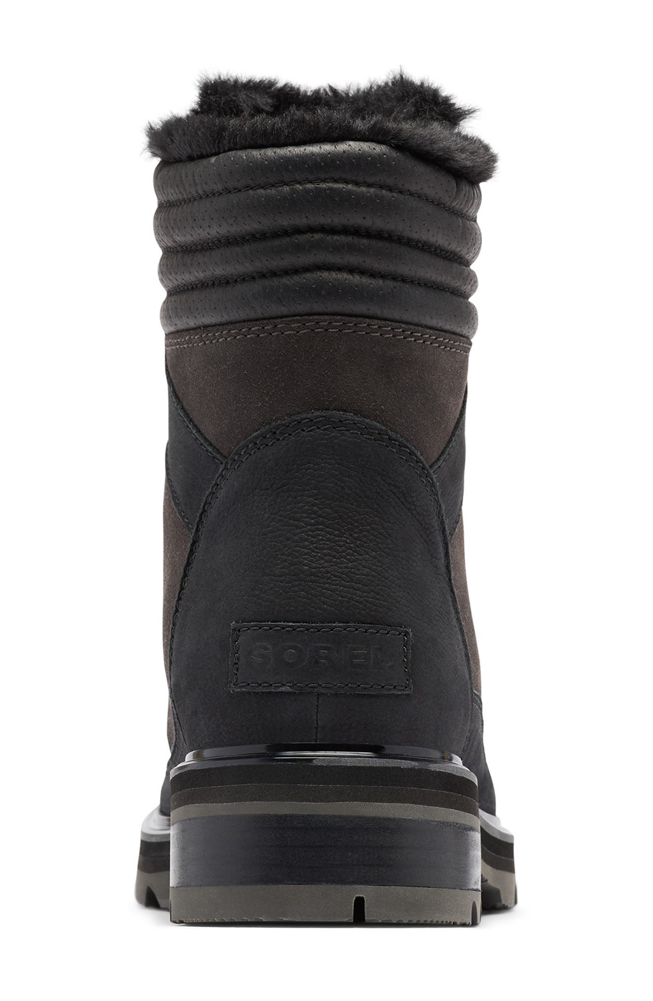 SOREL Lennox Faux Fur Trim Lace-Up Boot, Alternate, color, 