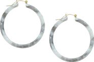 OLIVIA WELLES Marbled Resin Hoop Earrings