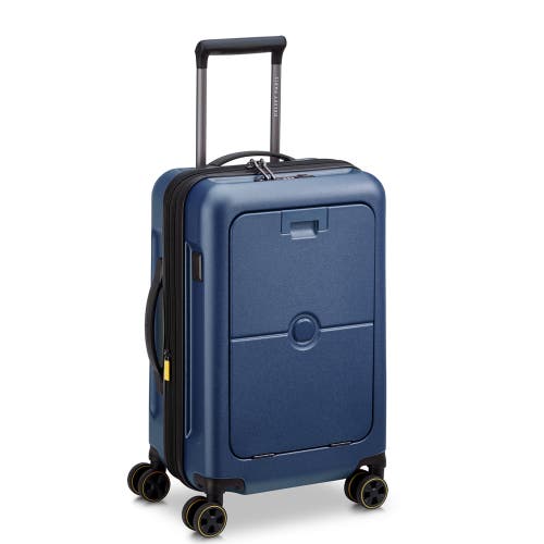 Delsey Paris Turenne 2.0 Carry-on Spinner Luggage With Front Pocket In Blue