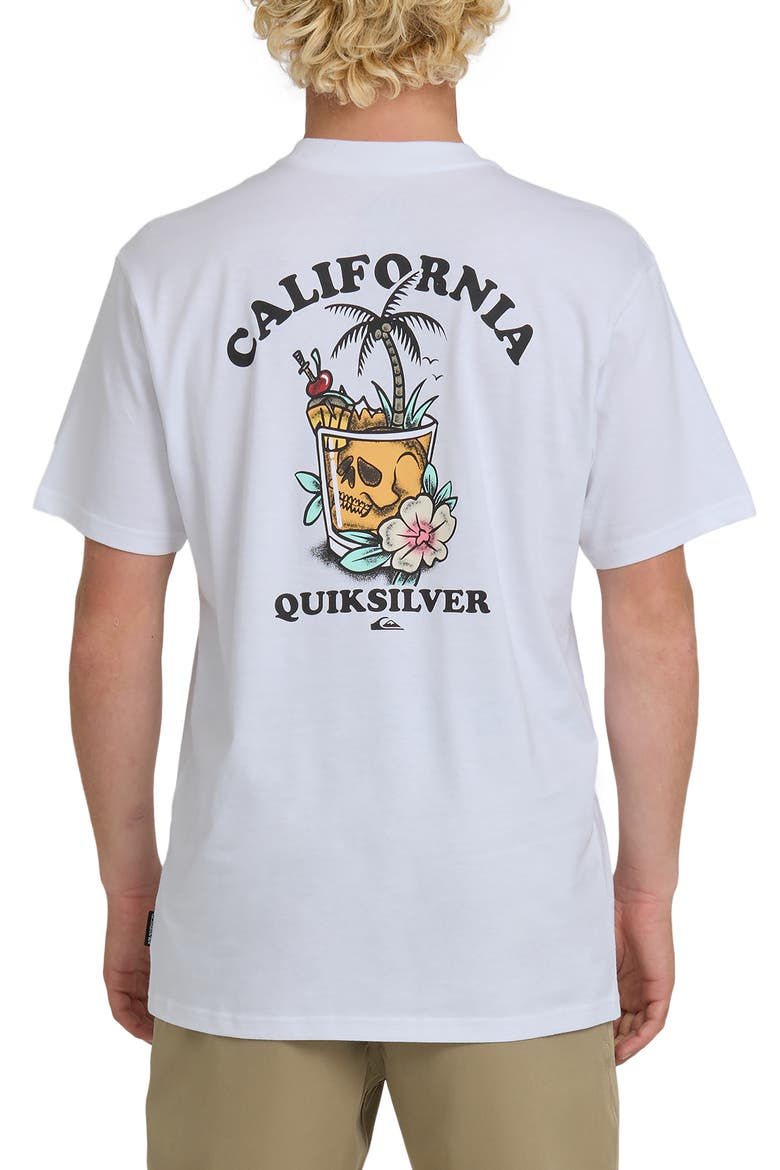CA Skull Tail Cotton Graphic T-Shirt, Alternate, color, WHITE