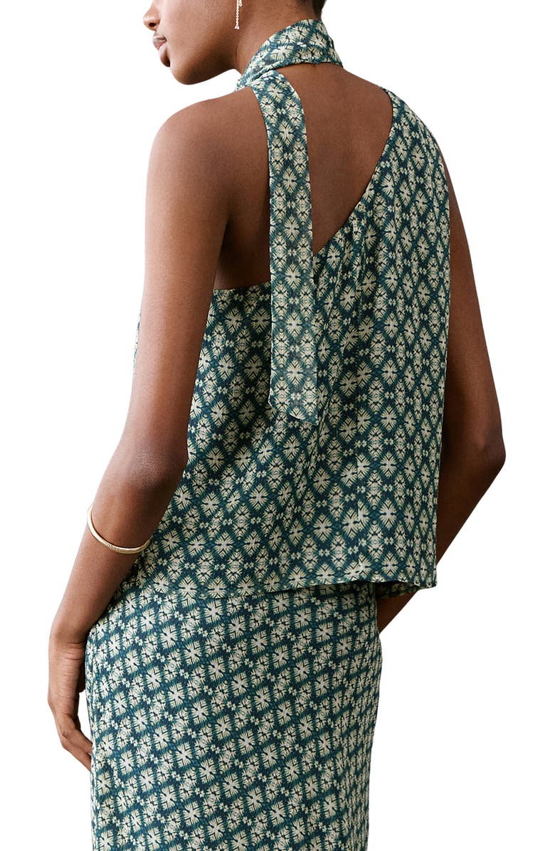 MANGO TEEN Metallic Tie One-Shoulder Top, Alternate, color, 