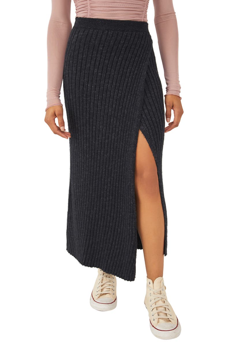 Free People Better Days Rib Skirt, Main, color, 
