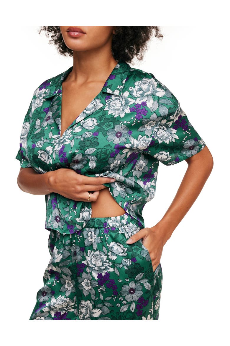Verica Pajama Top & Pants Set, Alternate, color, Floral green