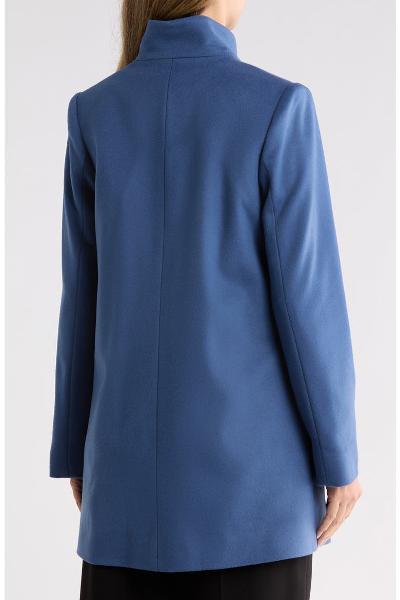 Stand Collar Wool Car Coat, Alternate, color, AZURE