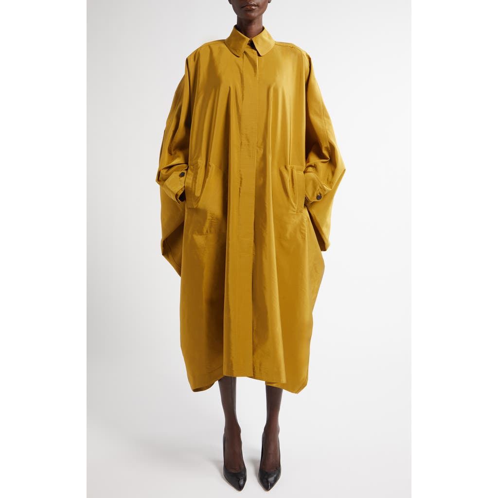 The Row Edyta Long Oversized Wool Coat In Curcuma
