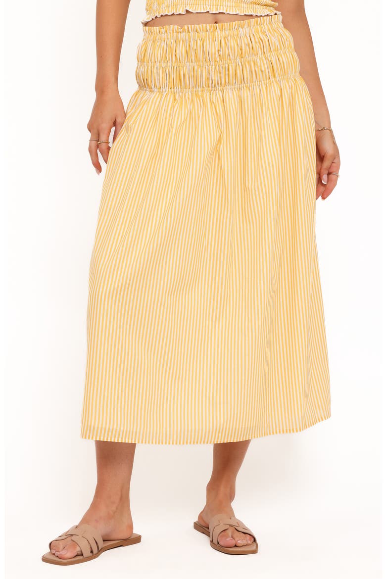 Salome Stripe Cotton Maxi Skirt, Main, color, MANGO STRIPE