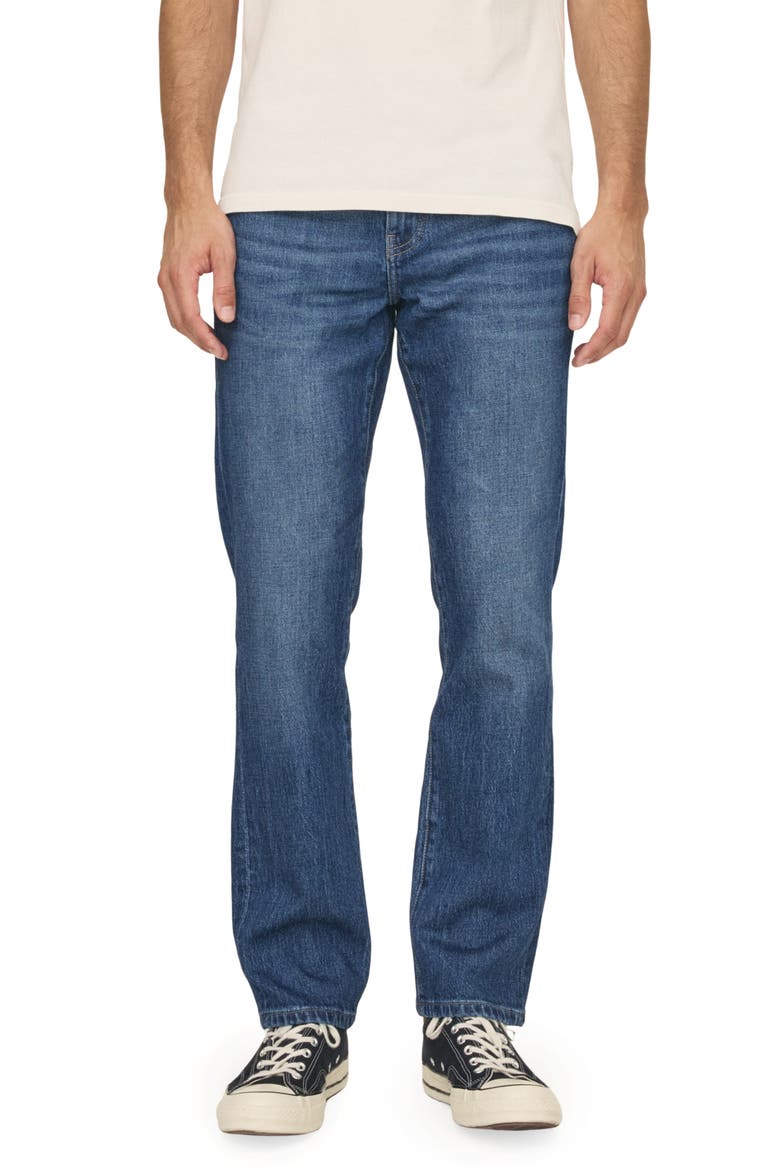 High Waist Straight Leg Jeans, Main, color, DARK COVE
