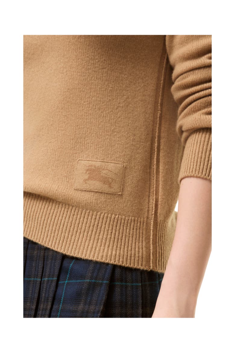 Long-sleeve Cashmere Polo Shirt, Alternate, color, Butterscotch brown