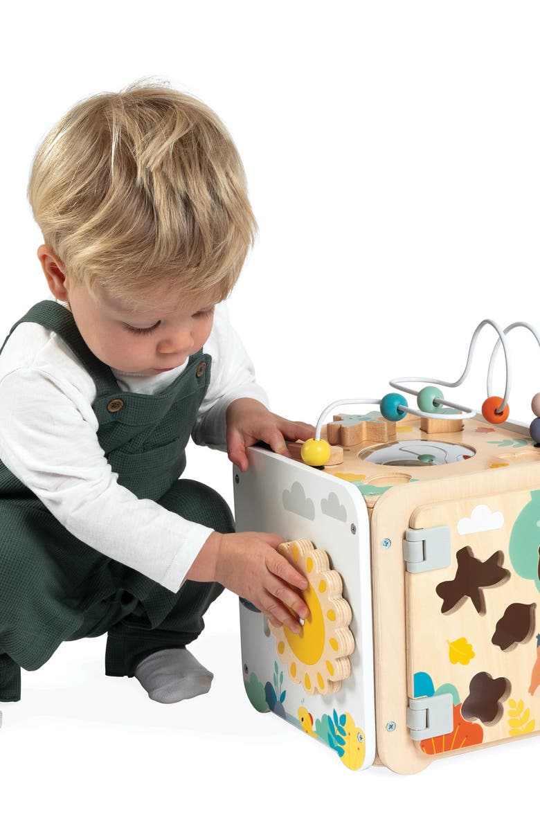 Janod Pure Large Multi-Activity Play Cube, Alternate, color, 