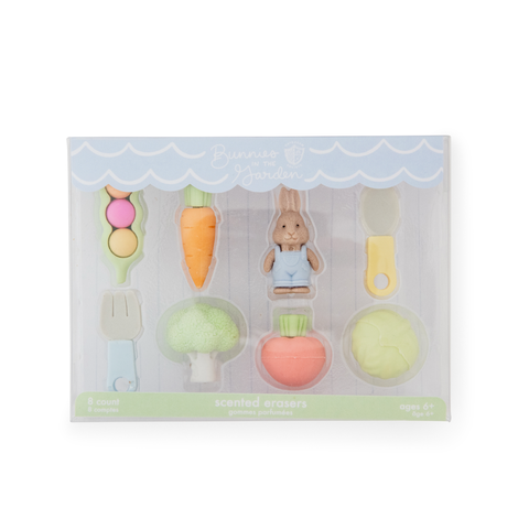 Bunnies In The Garden  Eraser Set