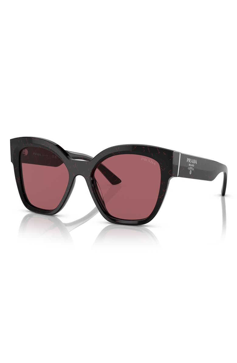 Prada 54mm Square Sunglasses, Alternate, color, Dark Violet