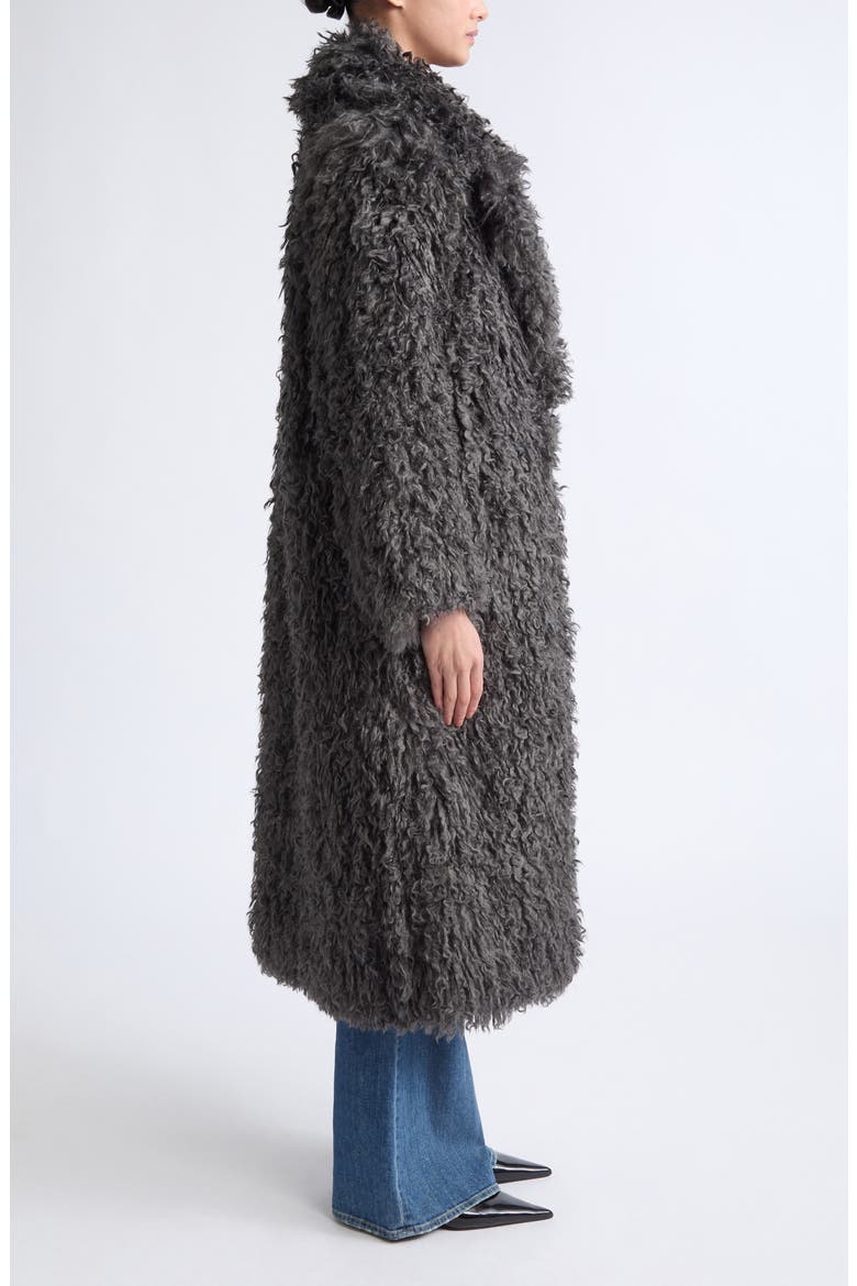 Lizbeth Faux Fur Longline Jacket, Alternate, color, GREY OLIVE
