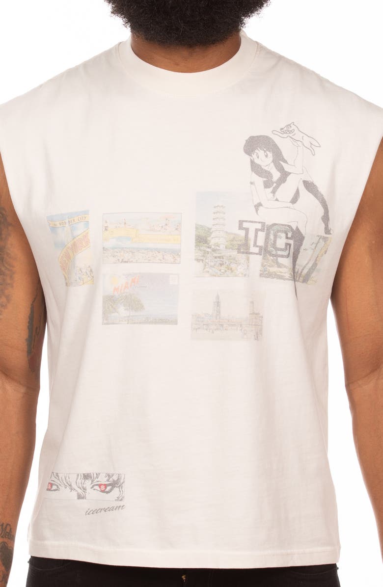 ICECREAM Gelato Graphic Tank, Alternate, color, Antique White
