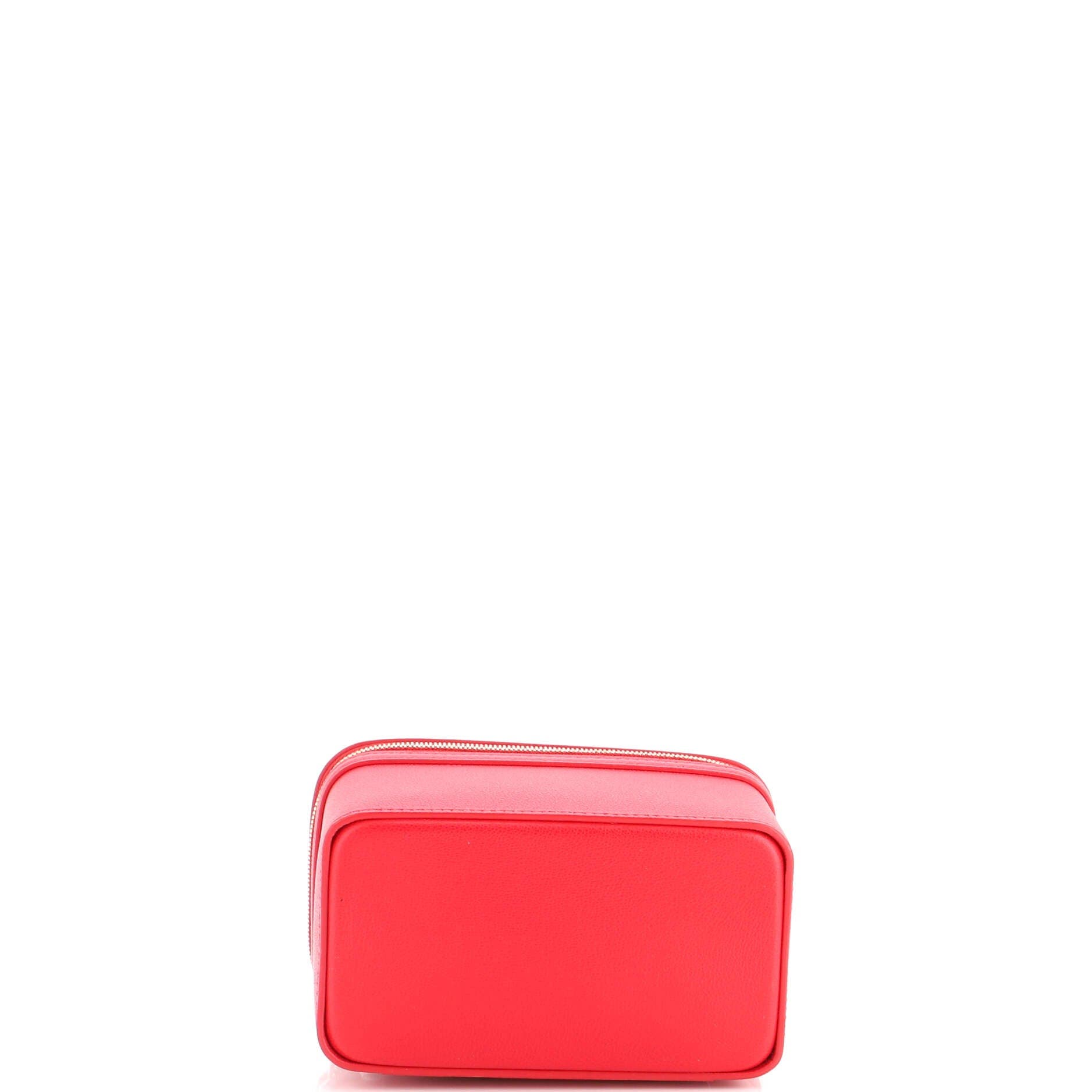 Serpenti Forever Top Handle Convertible Vanity Leather Small, Alternate, color, Red