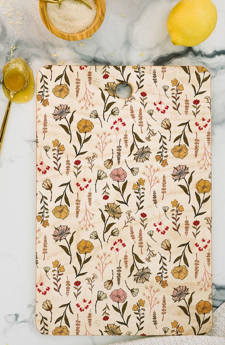 Deny Designs Spring Garden Birch Wood Cutting Board, Alternate, color, 