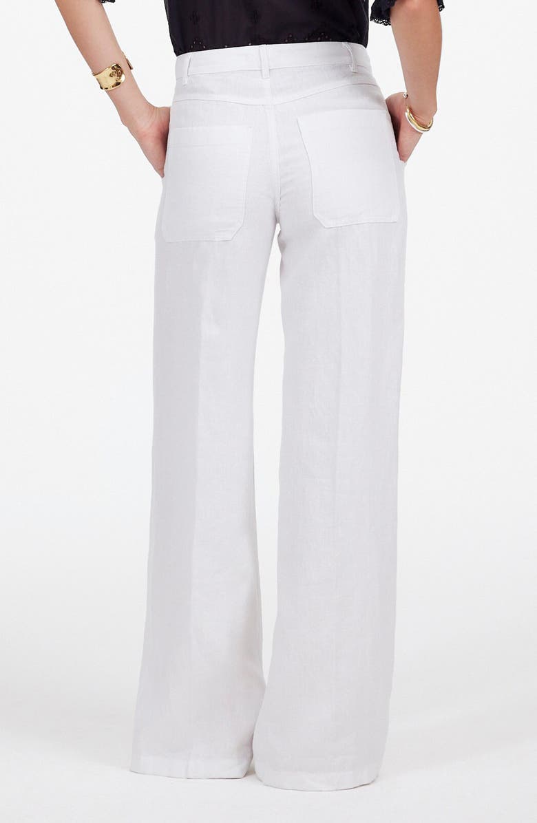 Madewell The Zoe Relaxed Wide Pant Linen Pants, Alternate, color, Salt