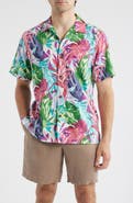 Tommy Bahama Fuego Fronds Print Silk Blend Camp Shirt
