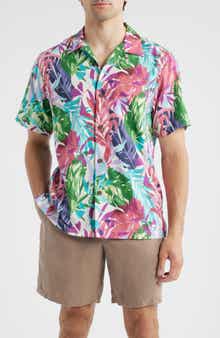Tommy Bahama Fuego Fronds Print Silk Blend Camp Shirt