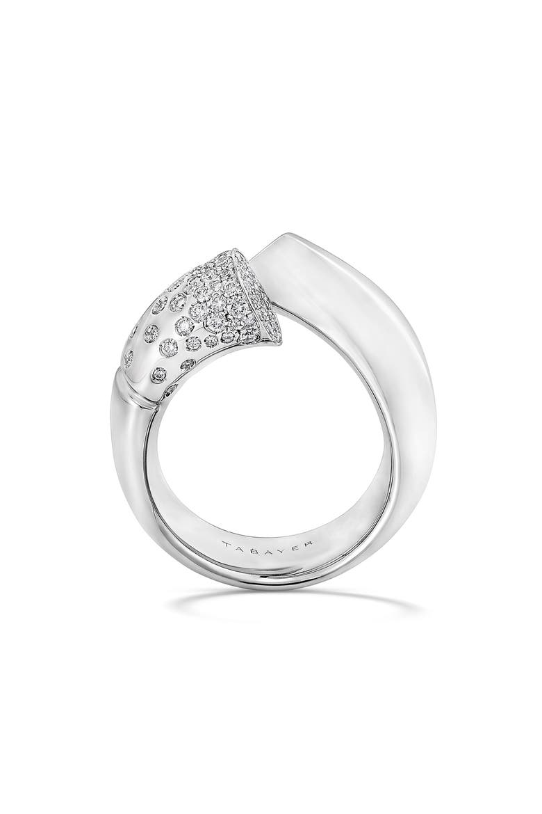 Oera Pavé Diamond Ring, Alternate, color, WHITE GOLD