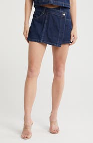 INDUSTRY REPUBLIC CLOTHING Side Button Denim Skort