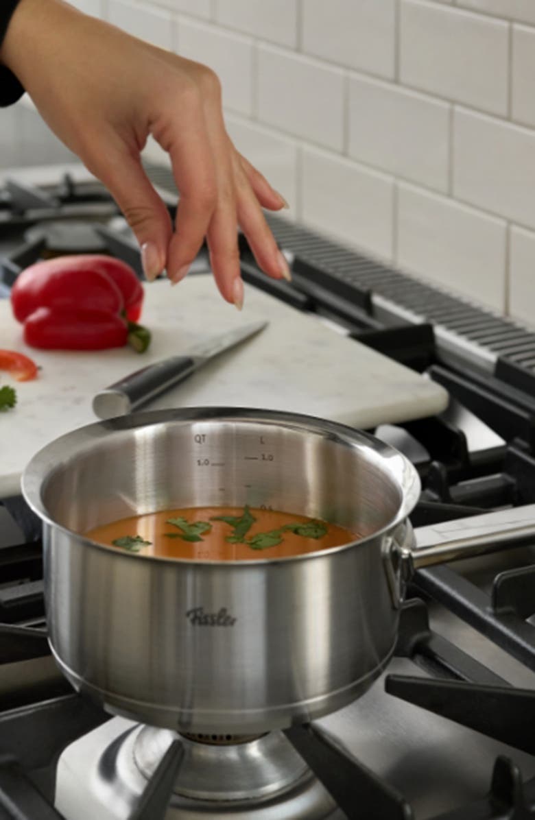 Fissler Original-Profi Collection Stainless Steel Sauce Pan with Metal Lid, Alternate, color, Stainless Steel