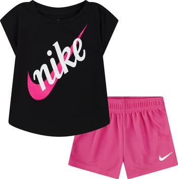 Kids' Script Future Logo Graphic T-Shirt & Mesh Shorts Set