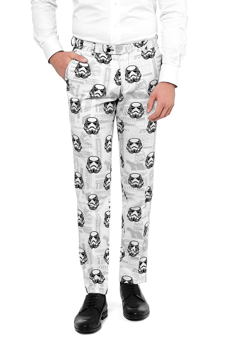 OppoSuits Stormtrooper Trim Fit Two-Piece Suit with Tie, Main, color, 